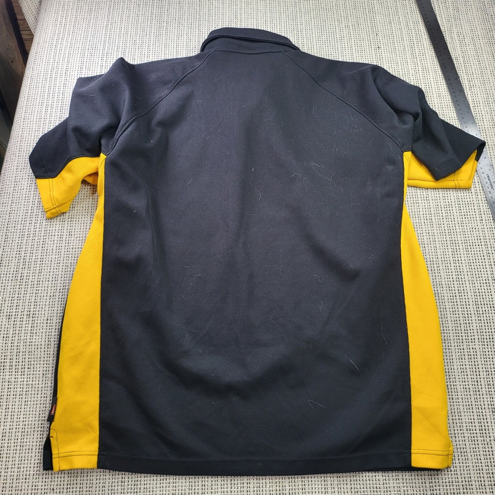 Nike Polo Shirt Mens XL Black Iowa Hawkeyes Dri-FIT Short Sleeve Colorblock Logo - Picture 3 of 8